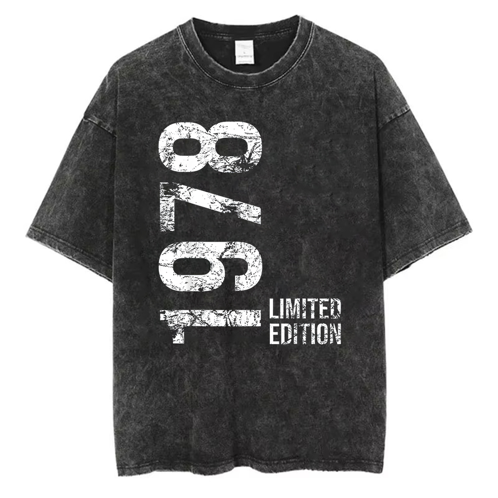 Acid Wash Vintage Graphic T Shirt - 1978 Limited Edition T-Shirt aus gewaschener