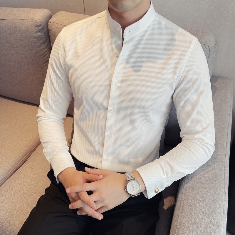Herrenhemd mit Stehkragen, lan – Mandarin Collar Formal Shirt Slim Fit Bewertung und Preis