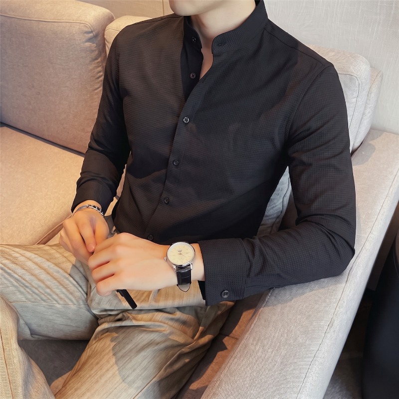 Herrenhemd mit Stehkragen, lan – Mandarin Collar Formal Shirt Slim Fit Bewertung und Preis