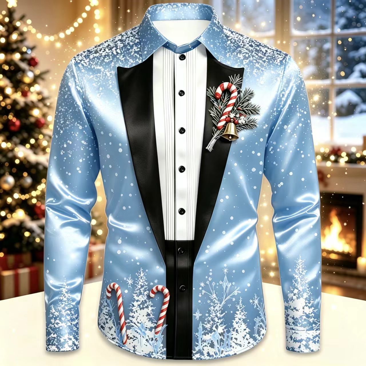Men Christmas Satin Long Sleev – Mens Satin Silk Dress Shirt Bewertung und Preis