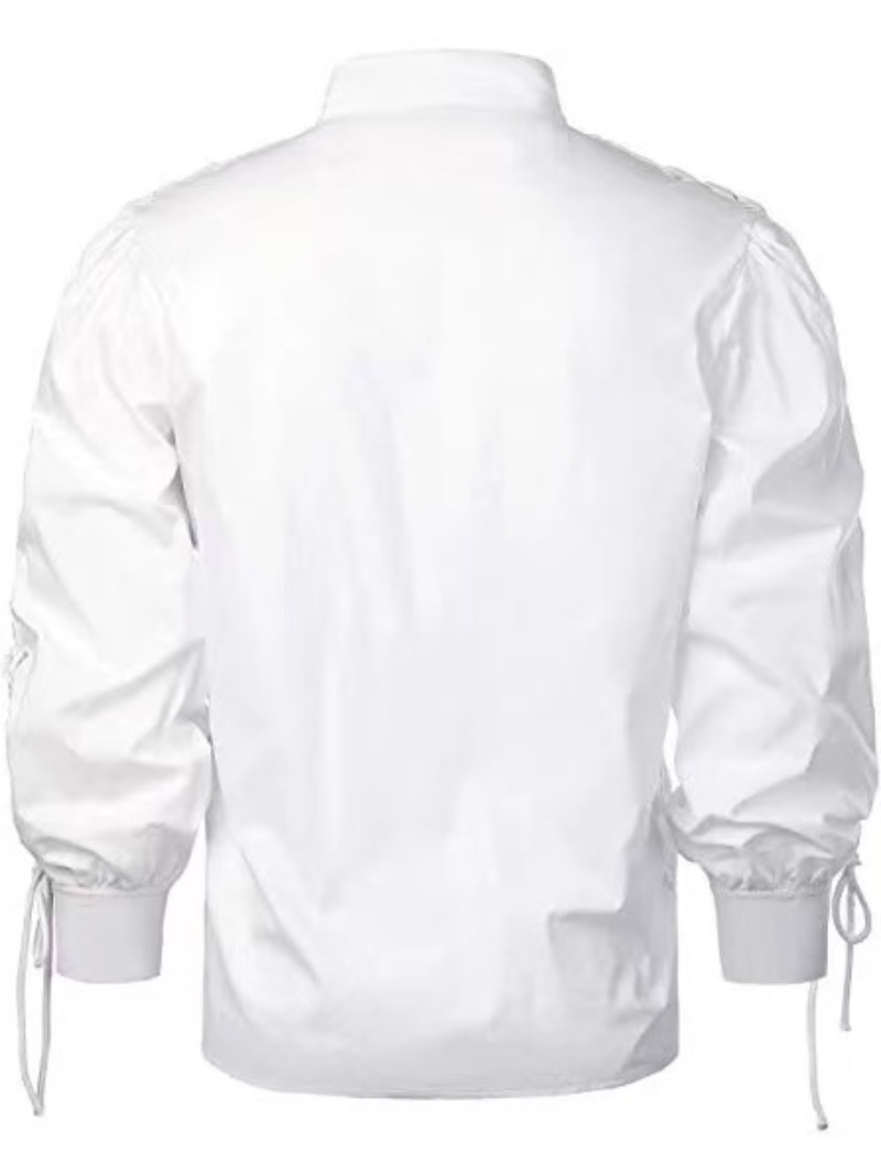 Herren Vintage Schnürhemd mit  – Medieval Gothic Lace Up Pirate Shirt Bewertung und Preis