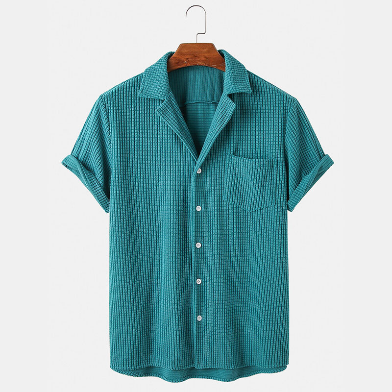 Sommer Kleidung männer Luxus C – Corduroy Button Up Shirt Men Bewertung und Preis