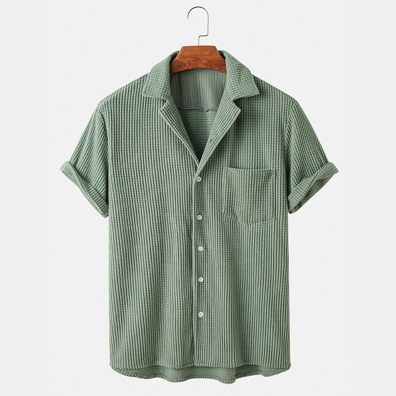 Sommer Kleidung männer Luxus C – Corduroy Button Up Shirt Men Bewertung und Preis